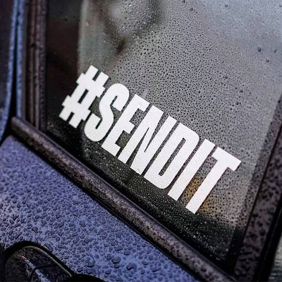 1pc SENDIT Departure Vinyl Decal Sticker For Truck, Laptop, Funny Car Body Window Decal, Sticker Decoration For Wall - A - View 1