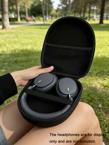 Kotak Penyimpanan Earphone Multifungsi Hitam, Casing Keras Tahan Guncangan & Tekanan, Kotak Penyimpanan Earphone Bluetooth, Tas Aksesori Kamera Digital, Kabel Data, Penutup Pelindung Portabel dengan Resleting untuk USB Flash Drive, Kembali ke Sekolah - MultiWarna - View 3