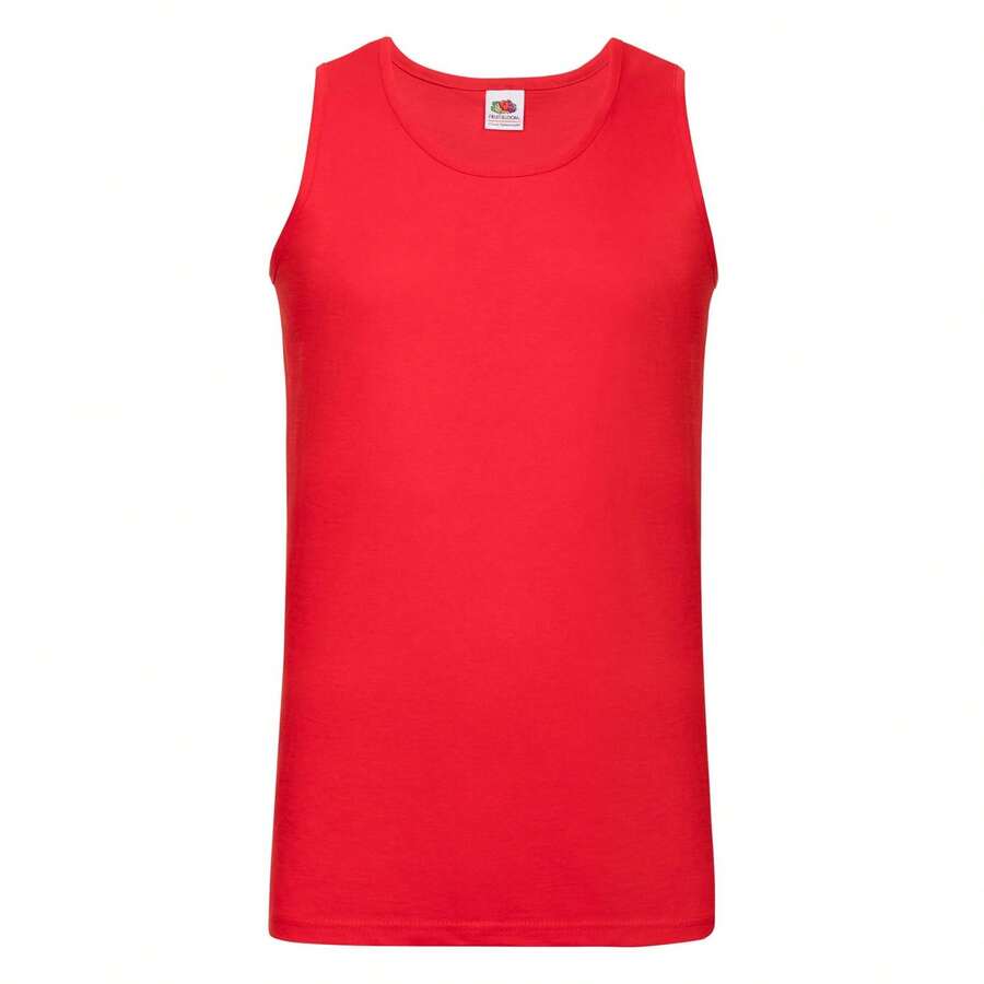 Fruit Of The Loom Unisex Adult Valueweight Athletic Tank Top - Red - View 1