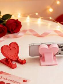 Supporto per telefono a forma di cuore | Supporto universale stampato per tablet, organizzazione da scrivania, adatto per casa, ufficio, decorazione per feste, perfetto per compleanno, vacanza, matrimonio/compleanno, vacanza, regalo per la sposa, regalo per la damigella d'onore, addio al nubilato, senza alimentazione richiesta - multicolore - Visualizzare 5