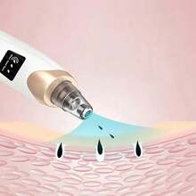 Electric Blackhead Remover, Multi-Function Pore Cleaner, 3 Suction Speed Adjustment With 5 Professional Tips, USB Charging, Built-In 400mAh Lithium Battery, Skincare Tool For Home & Travel Use - White - View 10