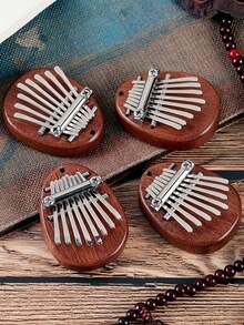 Mini 8-Key Charming Kalimba Thumb Piano, Portable Musical Instrument For Beginners And Music Lovers, Cute Pendant Keychain Accessory, Easy-To-Use Design, Perfect Gift Choice - Multicolor - View 2