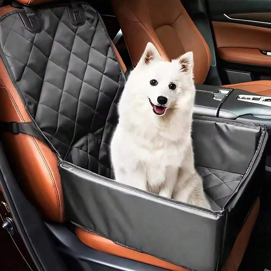1pc Foldable Breathable Pet Carrier With Zipperless Design, Suitable For Small/Medium/Medium Dogs And Cats, Car Seat Cover