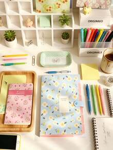 5/1pc Minimalist Floral Expanding File Folder Portable Folder Bag Document Organizer For College Students Workers, Durable Multi-Pocket A4 Paper Holder To Keep Worksheets Receipt Daily Office Supplies For Back To School Study School Supplies - Multiple Styles - View 9
