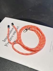 Cordón universal de unicolor para teléfono, largo ajustable tipo halter, cadena de teléfono multifuncional unisex cruzada, cordón de teléfono duradero antirrobo, cordón de teléfono multifuncional, longitud ajustable - Multicolor - Ver 4