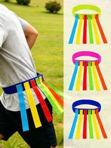 Tail Catching Game Belt, Adjustable Elastic Colorful Ribbon Belt, Tail Catching Game Prop, Suitable For Home Backyard Party, Camping, Outdoor Group Team Building Activity Supplies - Multicolor - View 3