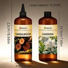 Large Capacity Aromatherapy Essential Oil Refill, Suitable For Aromatherapy Diffuser/Humidifier/Reed Diffuser/Diffuser Stone/Car Aromatherapy, Multiple Fragrances Available, Rose Lavender Cherry Blossom... Fragrance Oil, Bedroom Living Room Bathroom Office Hotel Room Fragrance Refill - 奢華大瓶/香氛系列 - 查看 4
