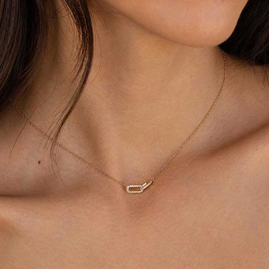 Gold Fashion Design Geometric High-End Necklace Accessory - Gold - View 1