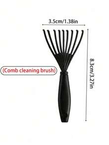 1pc Cream Color Foldable Mirror Comb, Portable Folding Mini Air Cushion Comb, Women's Inlaid Comb, Integrated Massage Comb, Hair Clip, Portable Travel Comb, Suitable For School, Hair Salon, Beauty Essentials, Back To School, Travel Vacation Essentials, Women's Hair Accessories - Multicolor - View 9