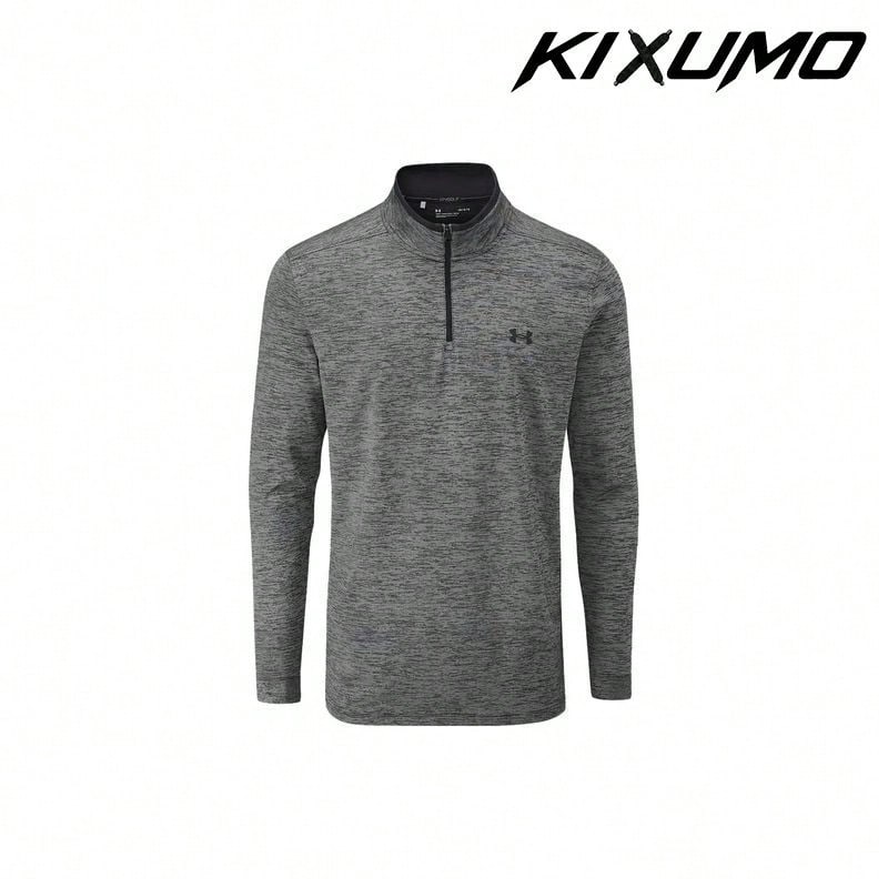 Under Armour Logo Half-Zip Sports Leisure Long Sleeve Knit Top Gray Tops Men - Multicolor - View 1