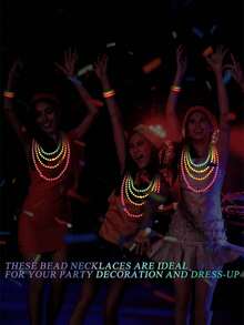 8pcs/4pcs/1pc Neon Fluorescent Party Beaded Necklace And Bracelet Set, Glow-In-The-Dark Colorful Beaded Bracelets, 80s Carnival Party Essential Colorful Glow-In-The-Dark Supplies, Carnival, Neon Light Night Decor, Glow-In-The-Dark Necklace, Neon Light Party Decoration, Back To School, Home Decor, Home Supplies, Family Essential - Multicolor - View 6