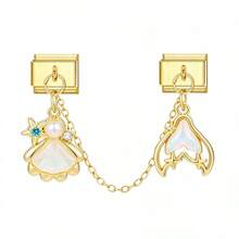 Italian Exquisite Elegant Gold Double Chain Fashion Bracelet Modular Accessory - Two Modules Per Group - View 15