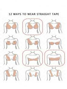New Silicone Invisible Bra With Straps, Non-Slip Style Lift And Gather, Designed Specifically For Wedding Photography, Strapless Dresses, Invisible Underwear, Dresses, Jumpsuits, Travel & Vacation To Enhance Cleavage And Sexy Bust - Apricot - View 5
