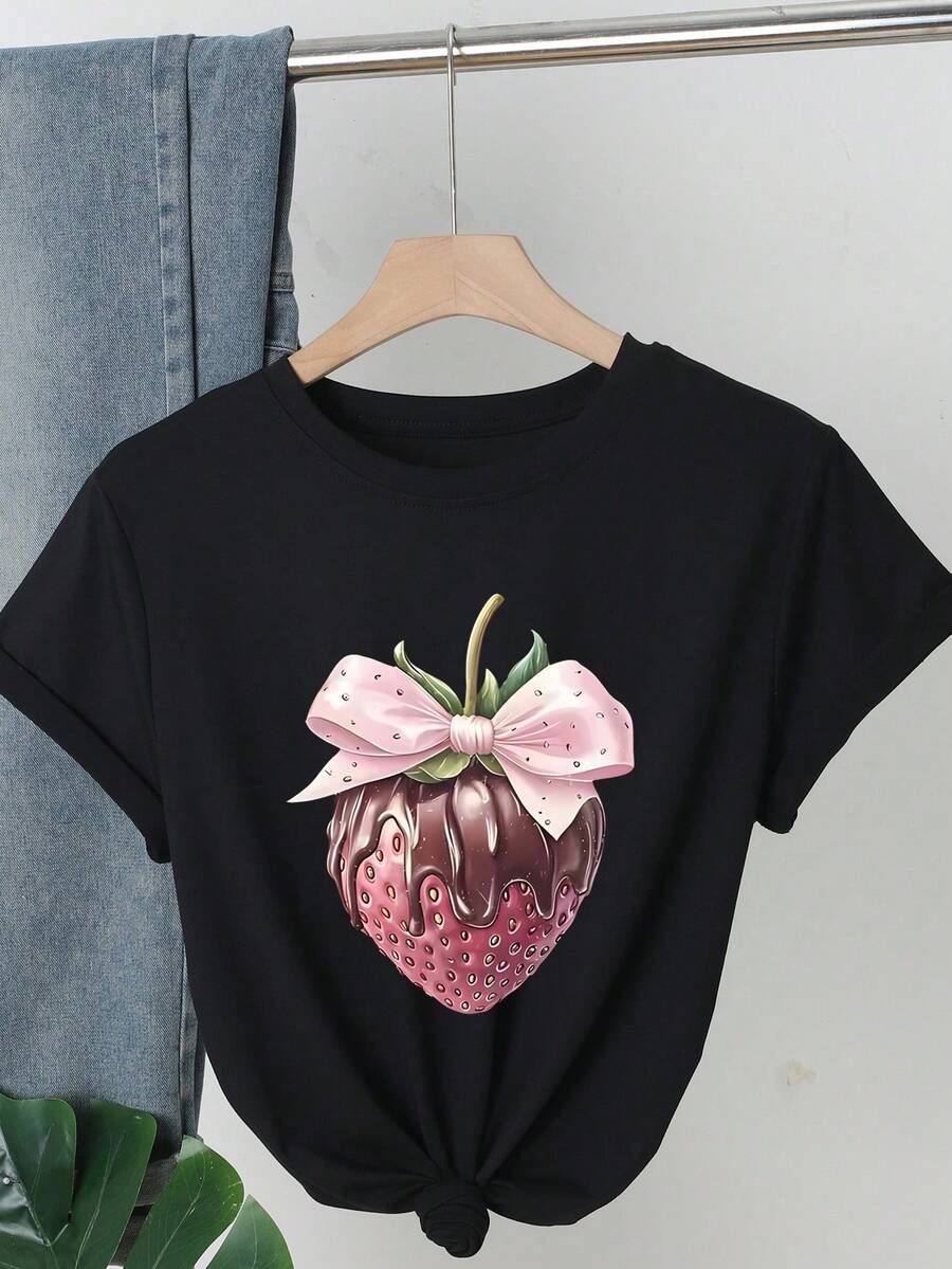 Women T-Shirts - 黑色 - 查看 1