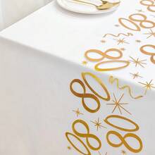 1 Roll Polyester Mesh Table Runner, Digital 80 Table Runner, Wear-Resistant And Durable, Elegant And Fashionable, Simple And Personalized, Decorates And Conceals Tabletop And Tableware, Suitable For Daily Home Gatherings And Dining - View 4