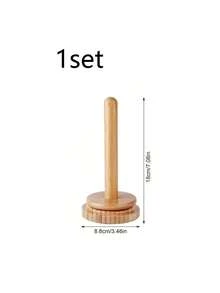 1-3 piezas Soporte de bola de hilo de madera, estante de almacenamiento giratorio de carrete, organizador de hilo de punto para el hogar, enrollador de hilo de diseño minimalista, soporte de hilo de madera giratorio, estante de bola de punto de color natural simple de madera, esencial para manualidades de punto - Multicolor - Ver 14