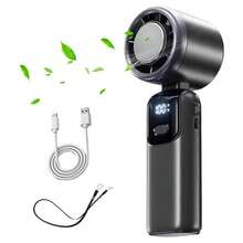 Portable Handheld Cooling Ice Fan Mini Turbo Fans Rechargeable Personal Fans - Más - Ver 7