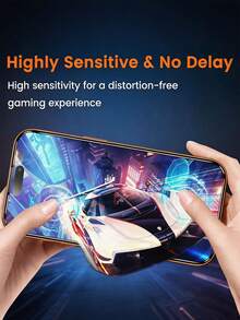 2片裝 霧面防眩光防刮防水防指紋全螢幕軟膜，適用於 iPhone 18/17 Pro Max/16E/16 Pro Max/16 Pro/16 Plus/16/15 Pro Max/14 Pro Max/13 Mini/12/11/XS Max/XR/8 Plus/8/7 系列，完美遊戲配件 - 黑色 - 查看 8