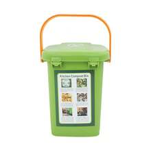 CNCEST Kitchen Compost Bin | Large Capacity Compost Container | Rectangle Double-Layer Seal Filter Plate Liquid Tap Can Be Used In Kitchens Balconies Gardens And Yards (10L/2.2 Gal) - Green - View 5