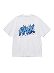 Playera Streetwear para Hombre con Estampado Gráfico Retro de Personaje Animado Vintage "Betty" - Camiseta Negra de Manga Corta, Moda Casual Urbana High Street Aesthetic - Blanco - Ver 1