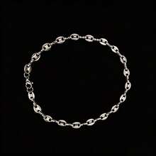 1 pieza Collar de cadena de grano de café estilo hip hop, unisex, acero inoxidable, disponible en oro y plata, forma de nariz de cerdo, gargantilla estilo punk - collar - Ver 12