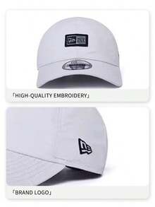 Gorra de Papá New Era Blanca con Logo de Parche Cuadrado, Opción Viral de Ropa Callejera Básica para Hombres, Mujeres y Adolescentes para Mejorar el Look Diario, Turismo y Salidas Casuales - Blanco - Ver 5