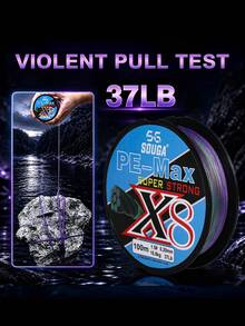 SOUGAYILANG PE-Max Braided Fishing Line 100m 37LB 8 Strands – Super Strong Abrasion Resistant For Saltwater/Freshwater Bass Trout - Multicolor - View 7