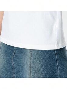 Adidas Originals 女款運動 T 恤與背心 LINEAR TEE 2026 夏季復古對比飾邊休閒短袖 T 恤 HZ9541 - 白色/黑色 - 查看 5