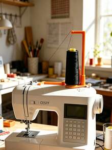 Sewing Machine Top-Mount Spool Holder - Vertical Large Spool Bracket With Anti-Tangle Thread Guide - Universal Accessory For Home Sewing Machines And Sergers - Specialized Equipment For Sewing Studios - Multicolor - View 5
