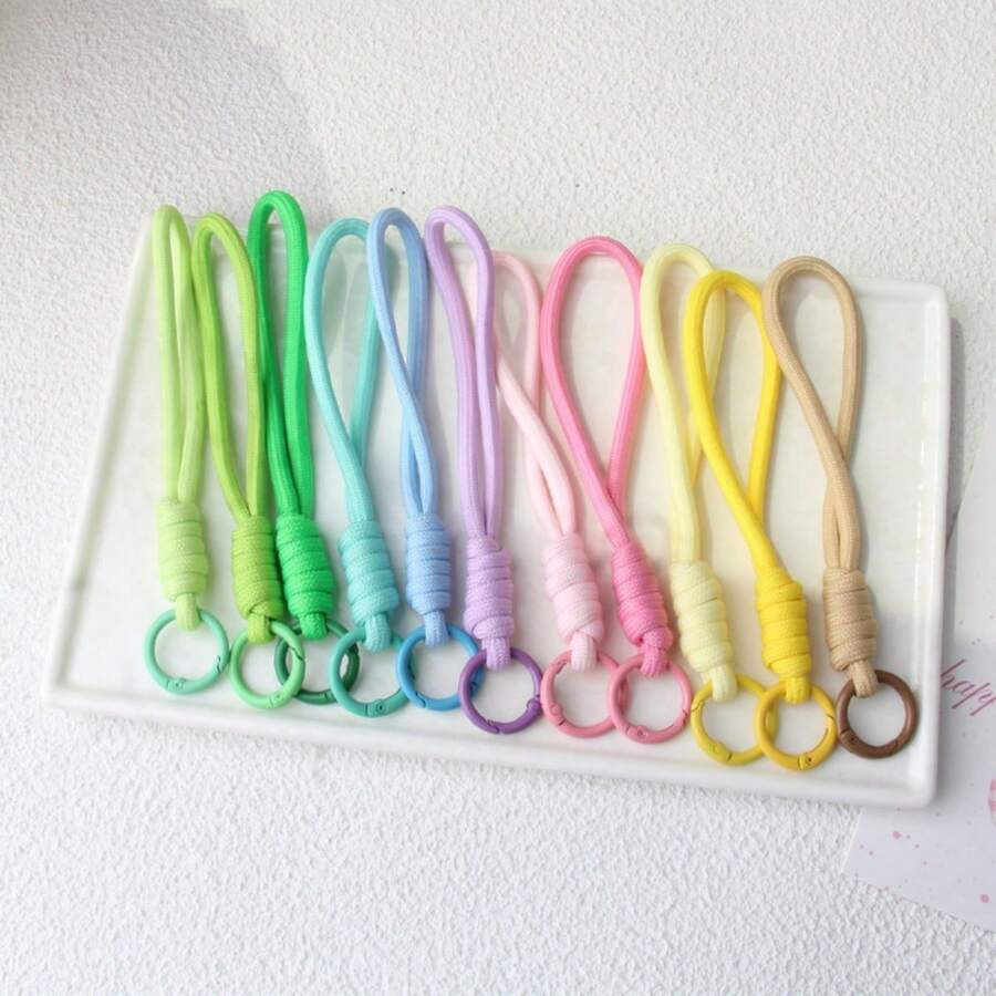 10/30pcs Colorful Nylon Rope, Suitable For DIY Handmade Weaving Kits, Making Keychains And Backpack Decorations, Handmade Jewelry Making Tools, Great Choice For Valentine's Day Gifts - Buckle-style Colored Nylon Rope - View 1