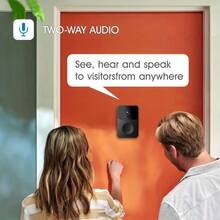(Built-In Battery) Wireless Video Doorbell With Camera, Wide Angle Smart Visual WiFi Rechargeable Security Doorbell, Two-Way Audio, Night Vision, Does Not Support 4G WiFi, Only Supports 2.4G WiFi, Built-In 400mAh Battery - View 5