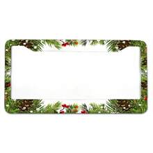 Aluminum Car License Plate Frame, Small Floral Design, Waterproof License Plate Cover, Car Decoration Accessory. - A - View 2