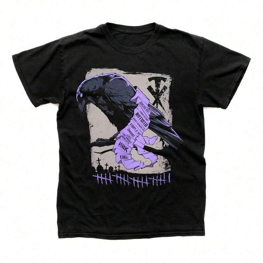 Summer Men's Crew Neck T-Shirts Gym Leisure Vacation High Quality Men's Shirts Fashionable Prints Festival Sweatshirt Men's Sets Gifts For Men - 黑色 - 查看 1