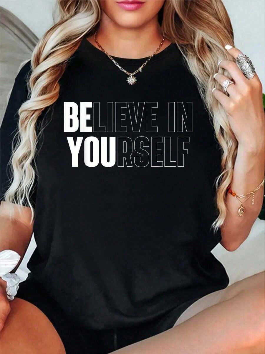 Feel Comfortable Being Uncomfortable, Gym T-Shirt, Fitness, Bodybuilding, Round Neck, Short Sleeve, Graphic T-Shirt For Women And Men. - Black 9 - View 1