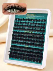 Asiteo 144Pcs D Curl Individual Lashes,200D And Spike Lashes,Fluffy Thick Individual Lashes,DIY At Home,Reusable,For Makeup DIY At Home,Comic Eye,Cosplay,Suitable For Travel,Party, Festivals,Gifts - D - View 6