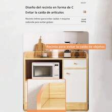 Moderno Multiusos Organizador Cocina 90cm Con Tres Puerta - Blanco - Ver 5