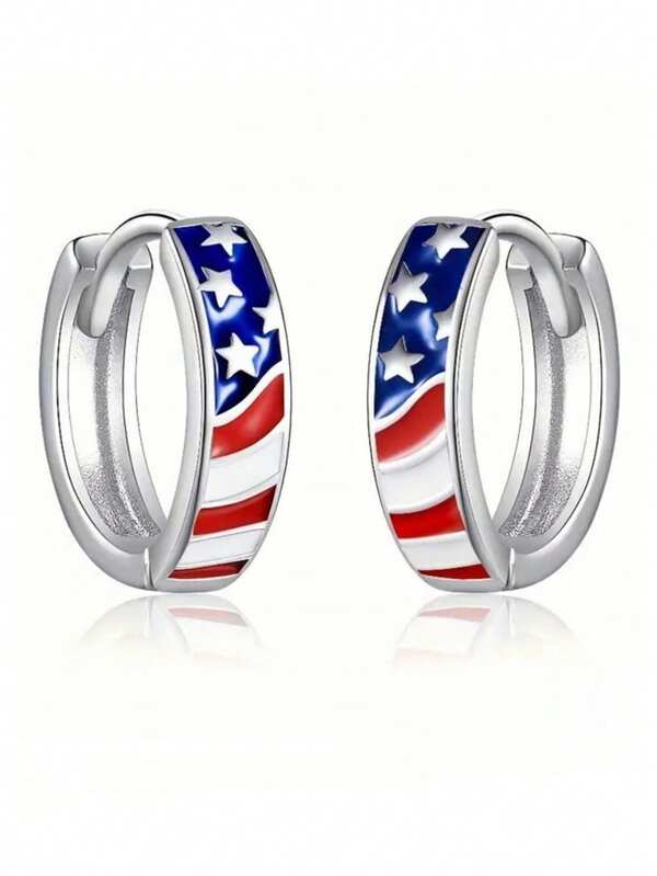 1 Pair Charming Hoop Earrings For Women, Suitable For Wedding, Engagement, Anniversary Party, Valentine's Day Gift
