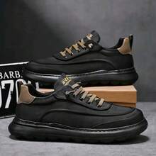 Sepatu Kerja Kasual Gaya Inggris Serbaguna untuk Pria, Cocok untuk Semua Musim, Bernapas, dan Nyaman - Hitam - View 7