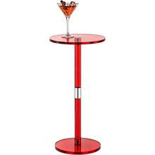 Acrylic Drink Table Suitable For Small Spaces, Modern Round Coffee Table, Sturdy Acrylic Coffee Table Suitable For Living Room And Bedroom (9.8 Inches X7.87 Inches X21.2 Inches, Transparent) - Multicolor - View 7