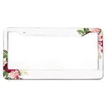 Aluminum Car License Plate Frame, Small Floral Design, Waterproof License Plate Cover, Car Decoration Accessory. - A - View 6