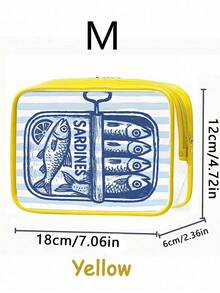 海星主題PVC化妝包，中性旅行化妝品與盥洗用品收納袋，便攜式整理化妝袋，海灘透明洗漱包化妝收納 - 彩色 - 查看 12