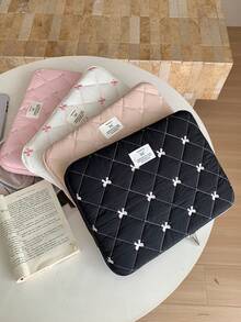 Bolsa de cuaderno con lazo lindo, compatible con 10/11 pulgadas, bolsa de almacenamiento de tableta ligera, funda protectora de computadora portátil de 13/14 pulgadas, bolsa interior de computadora de 15/15.6 pulgadas - Ver 3