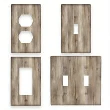 1 Peça Placa de Interruptor de Luz Vintage com 1 Furo/2 Furos | Painel Decorativo de Parede para Quarto, Cozinha, Casa, Banheiro Interno/Externo, Sem Necessidade de Eletricidade, Decoração de Capa de Interruptor de Luz, Fácil de Instalar Decoração de Casa, Cozinha, Banheiro, Decoração de Parede de Banheiro, Decoração de Parede Banheiro/Quarto/Sala de Estar/Cozinha Universal, Inclui Acessórios de Parafuso - Multicolorido - Visão 4