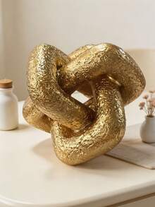 金色結飾雕塑裝飾品，現代幾何圓形雕塑，桌面雕塑與小型雕像，圓形裝飾飾品，家居裝飾，書架、咖啡桌、書櫃裝飾，禮物 - 彩色 - 查看 8
