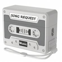Niedliche Retro-Kassettenrekorder-Silikonhülle kompatibel mit Apple 4 & Pro/Pro 2/Pro 3 - Grau - Übersicht 3