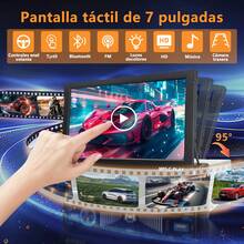 1DIN Car Stereo With Retractable Touchscreen, Mirrorlink, Bluetooth, 7-Inch USB Car Audio, Camera, FM, MP5, RCA, Black - A - View 8
