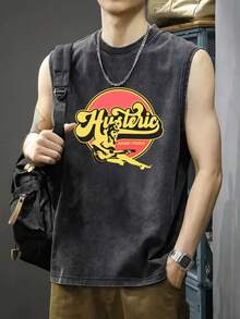 Men Tank Tops - Black - View 1