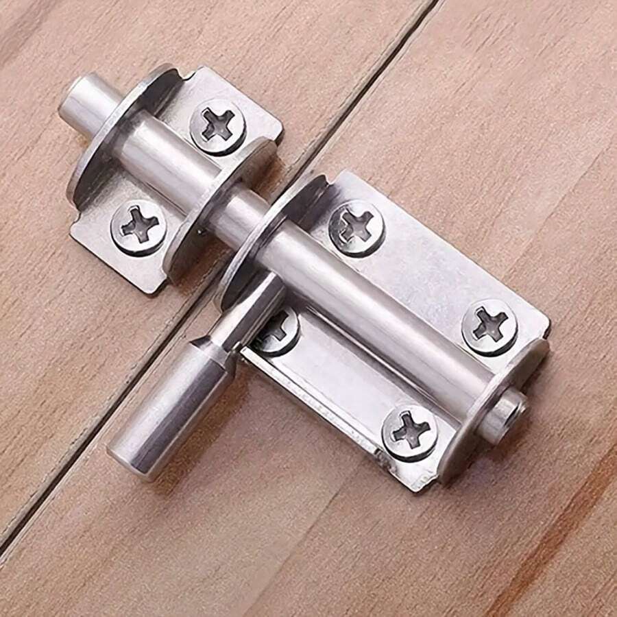 YITAPE (含螺絲) 10件裝耐用不鏽鋼門栓鎖,金屬安全滑動栓,適用於木門,防盜栓,居家安全,浴室與櫥櫃保護 - 彩色 - 查看 1