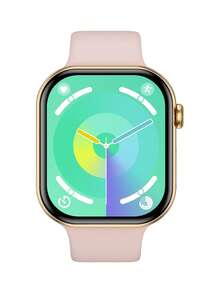 1Pc Pria Wanita Berwarna Merah Muda Tali Silikon Sporty Pedometer Memanggil Smartwatch dan Monitor Detak Jantung Multi-Fungsi Tahan Air Dial Persegi smart Watch, Kompatibel dengan Android iPhone - Berwarna merah muda - View 15