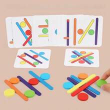 Logical Thinking Creative Puzzle And Character Puzzle Wooden Educational Toy, Children's Hands-On Assembly Set, Wooden Color Recognition, Parent-Child Interactive Game, 3+ Years Old Boys & Girls Tabletop Game, Develops Hand-Eye Coordination, Focus, Patience, Resilience, Perseverance, Calmness, Intelligence, Thinking Ability, And Imagination - Multicolor - View 4